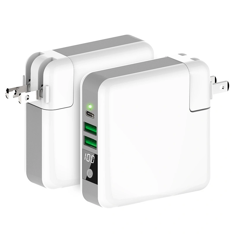 3in1 Portable EU/Us/Au/UK Dual 2 USB Qi Wireless Charger 6700mAh Power Bank Universal Fast Charging