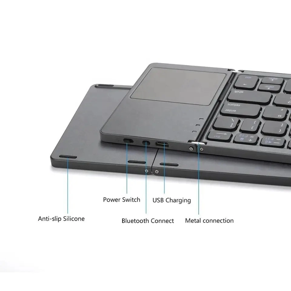 Folding Bluetooth Tastatur Mouse and Keyboard for Phone Top