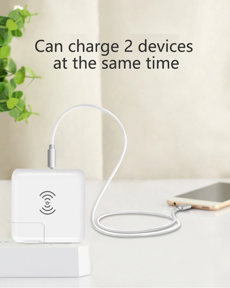 3in1 Portable EU/Us/Au/UK Dual 2 USB Qi Wireless Charger 6700mAh Power Bank Universal Fast Charging
