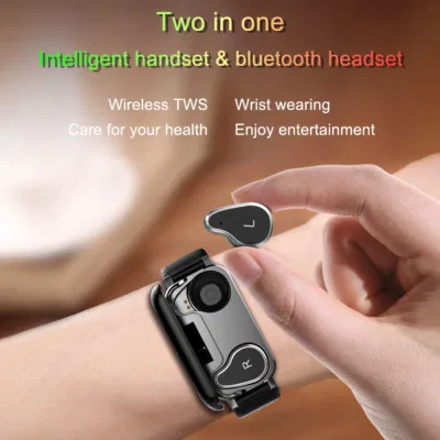 Men Women Tws Call Sport Bracelet Smartwatch with Bluetooth Earphone