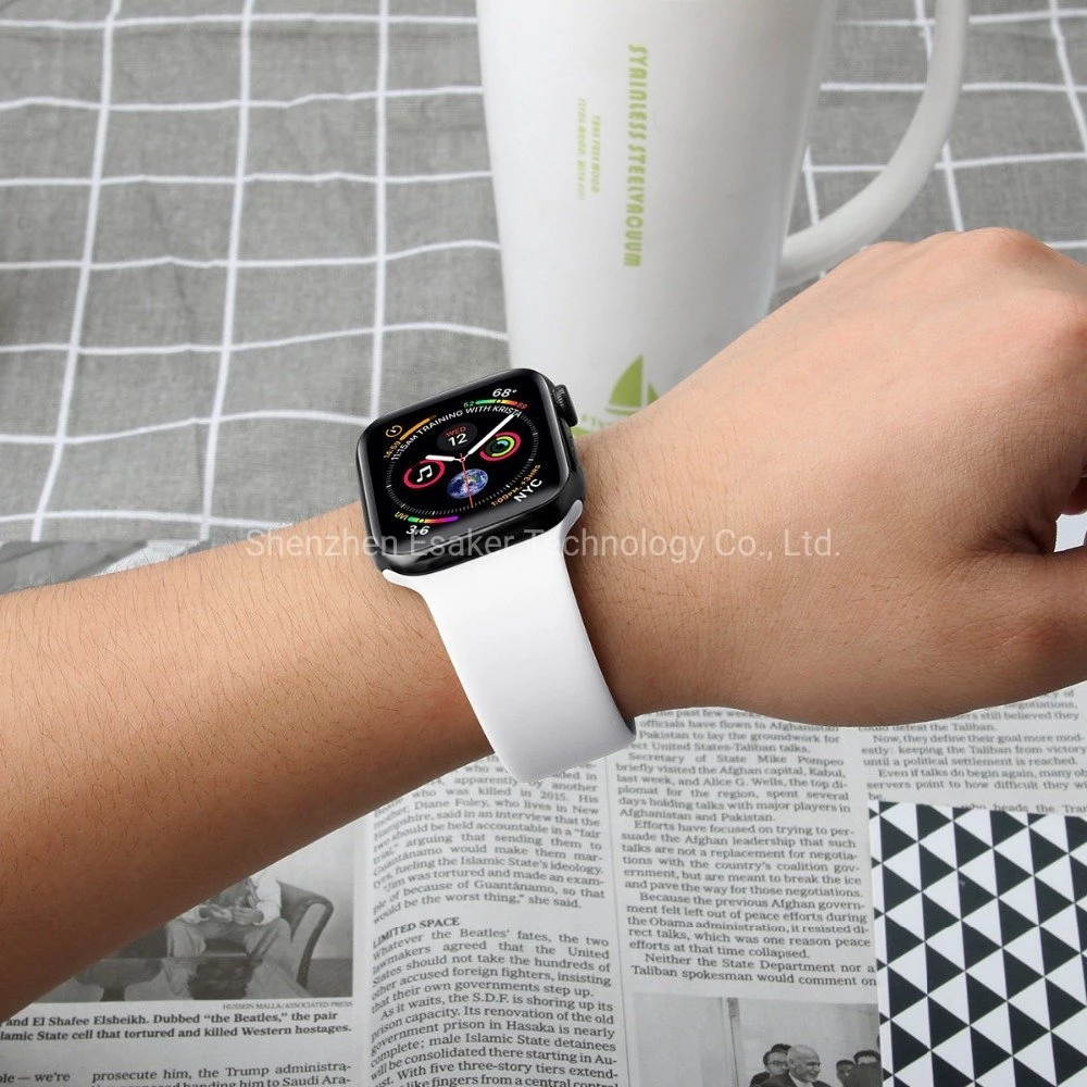 Soft Belt Shockproof Sport Silicone Watch Band Straps for Iwatch Apple Wrist Watch 38/40/42/44mm Series