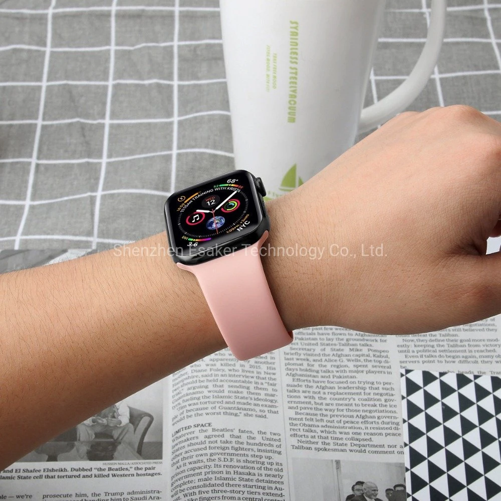 Soft Belt Shockproof Sport Silicone Watch Band Straps for Iwatch Apple Wrist Watch 38/40/42/44mm Series
