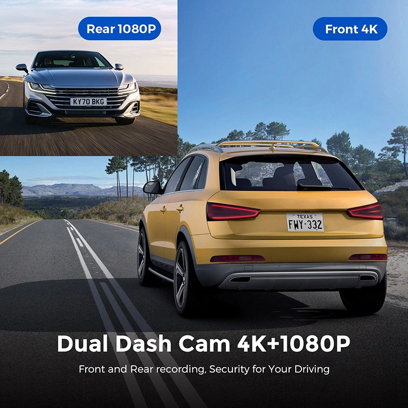 Car Driving Recorder 4K OLED Night Vision 1440p Resolution Loop Recording