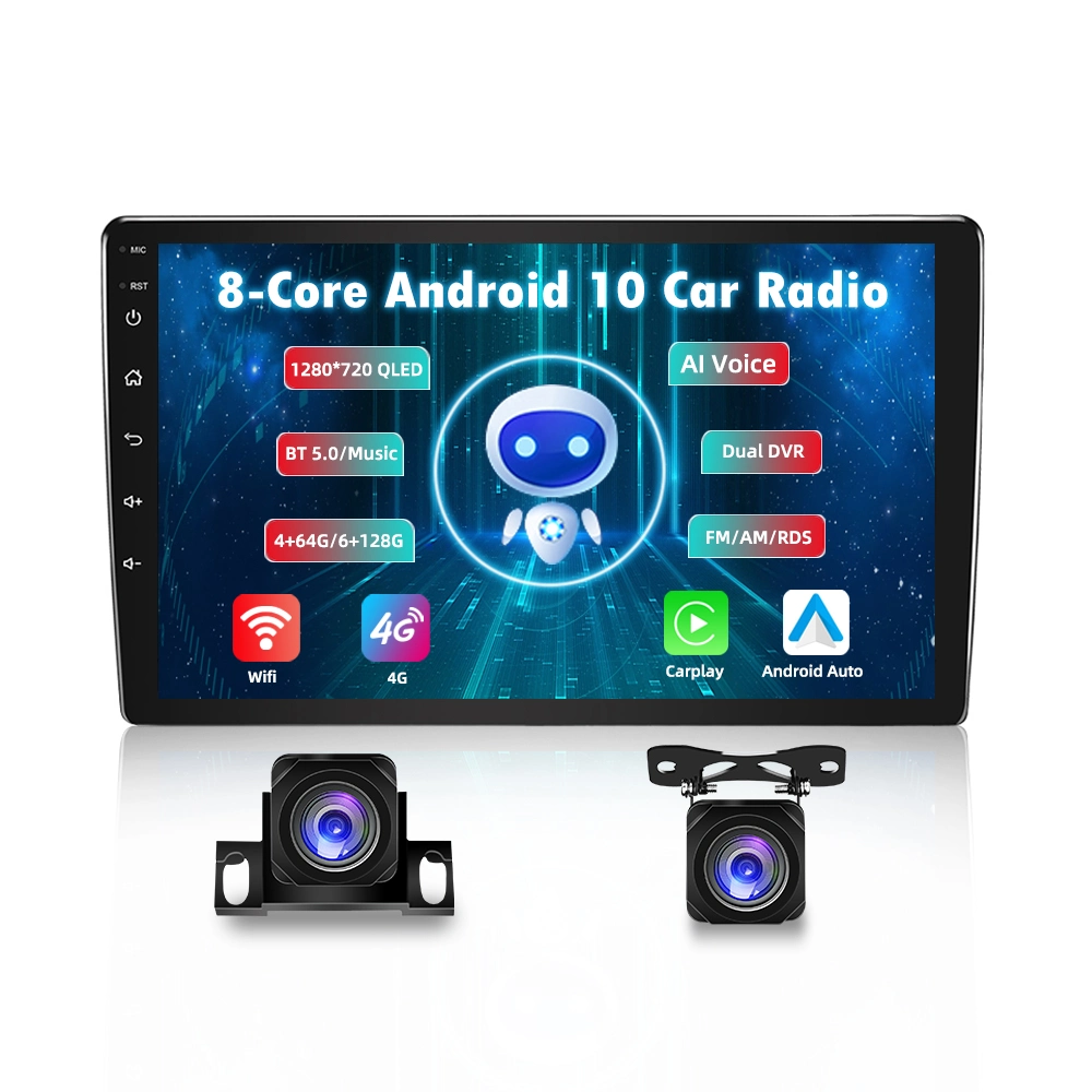Factory Wholesale 9 Inch 4+64GB 4G 8core Support Dual Recording DVR Multifunctional Stereo 2 DIN Android Car Player