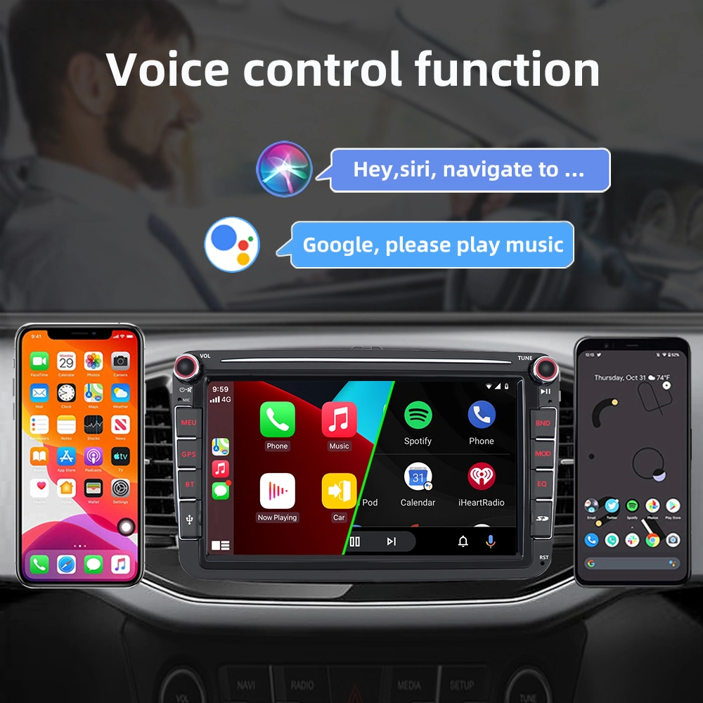 Jmance Factory Supply 8 Inch 2+32g Am FM RDS DSP 2DIN Carplay Multimedia Auto Dashboard Navigation
