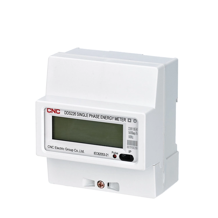 220V Power Meter Plug Energy 2 Pole Single Phase DIN Rail