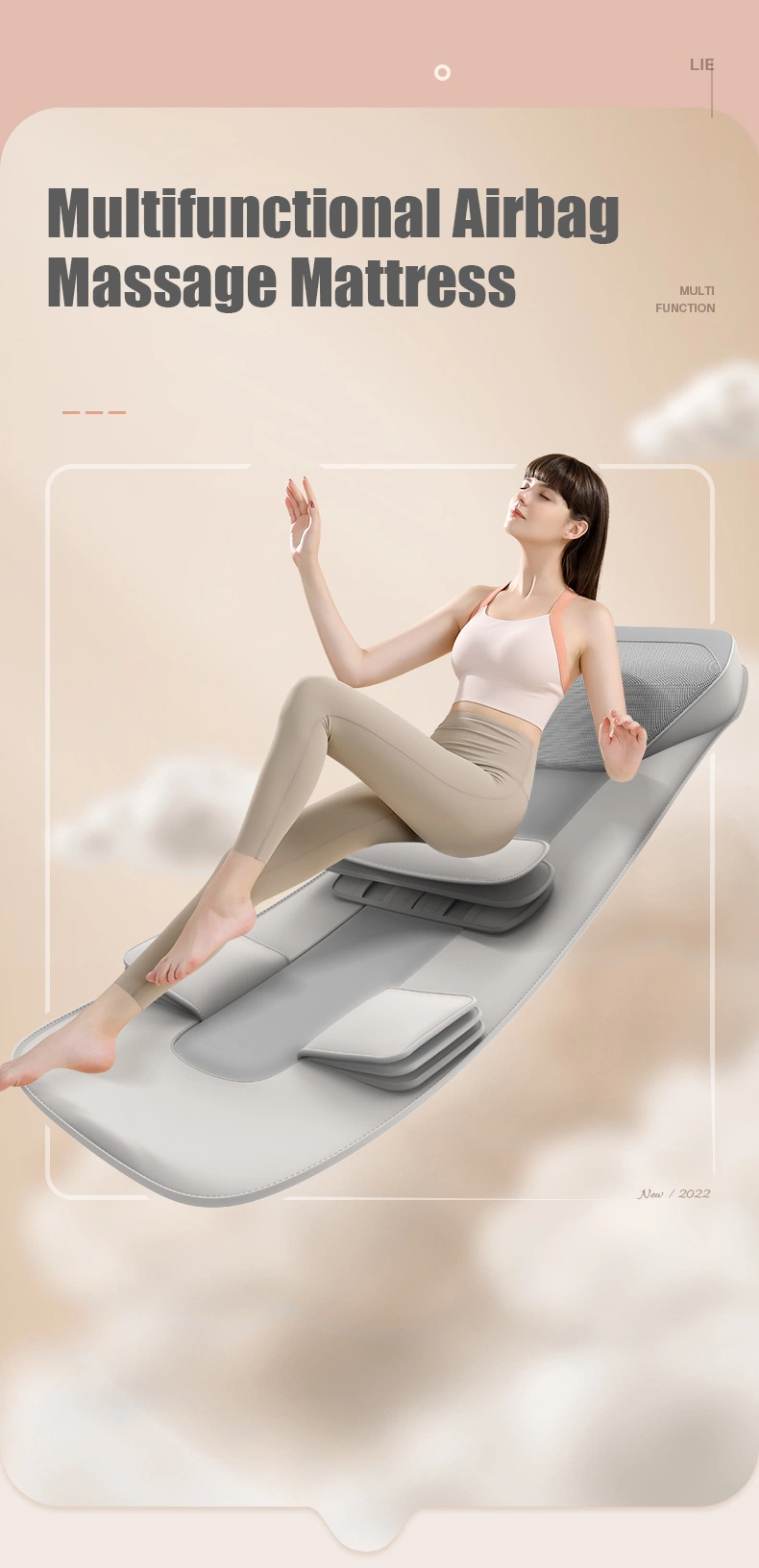 OEM/ODM Vibration Massage Mattress with Heat Therapy Mattress Thai Massage