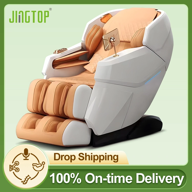 Jingtop Factory Price Best 3D 4D Luxury Full Body Heated SL Track Shiatsu Zero Gravity Electric Massage Chair for Home Furniture with CE
