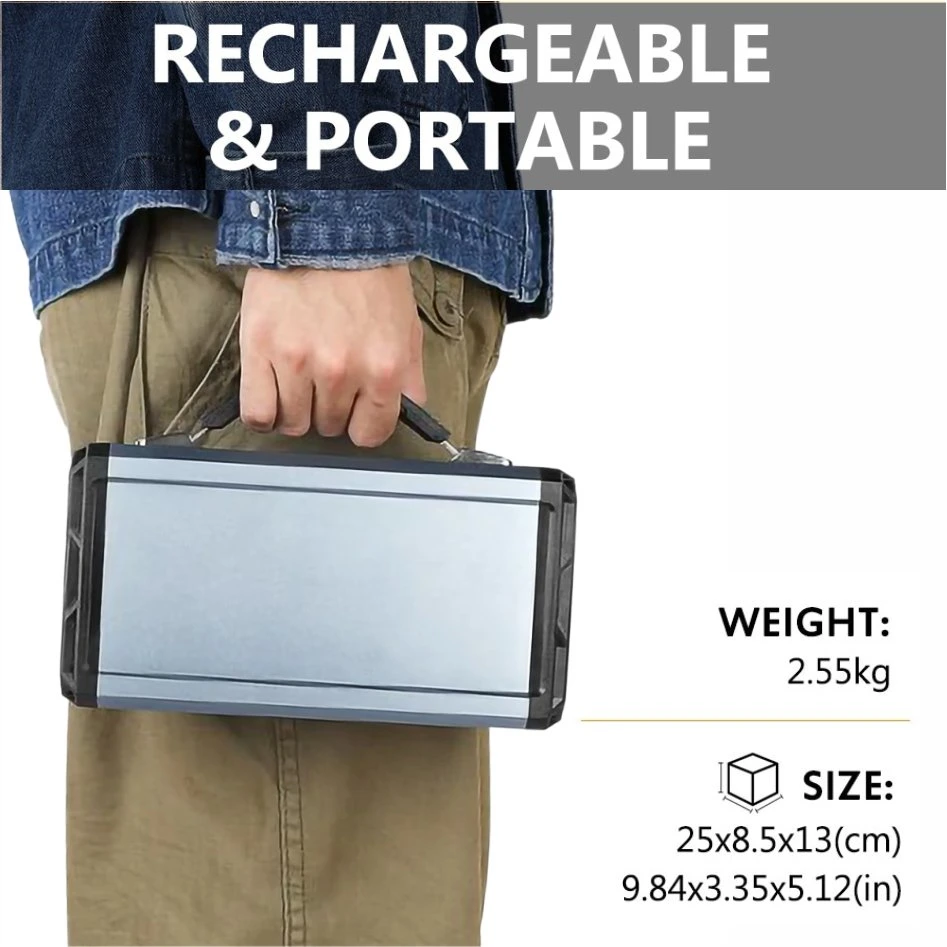 60000mAh 3.7V Portable Power Station for Outdoor Emergency Backup 300W AC Output Portable Solar Generator