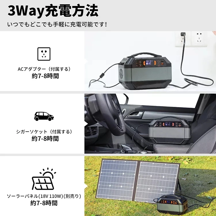 Top Selling 299wh Portable Solar Generator AC DC Outpout Power Supply with Lithium Ion Batteries