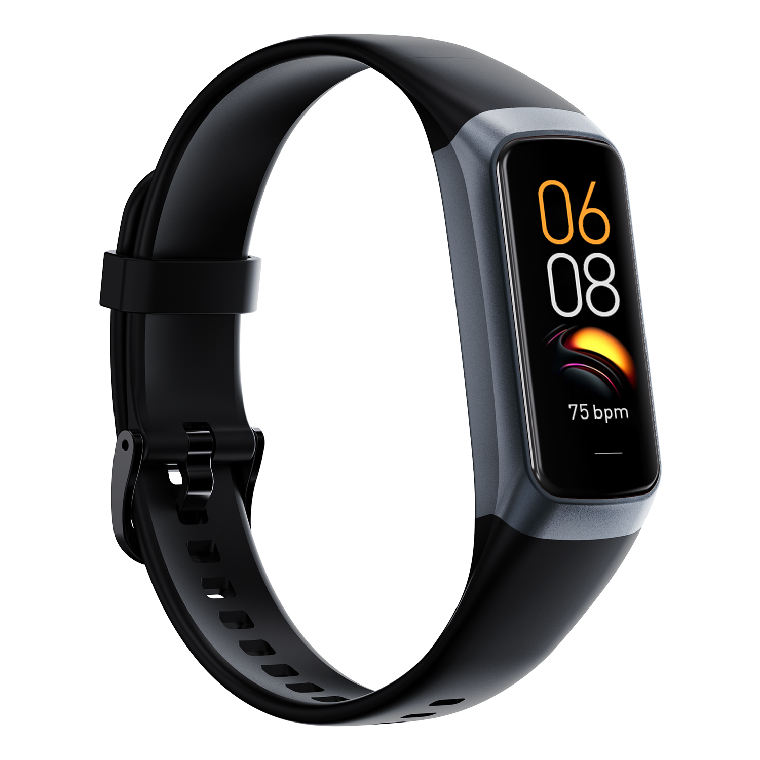 C60 New Model 1.1-inch Smart Bracelet with AMOLED Touchscreen, Heart Rate, Blood Pressure, Oxygen Monitoring Device, Body Temperature, Sports Fitness Wearable Device
