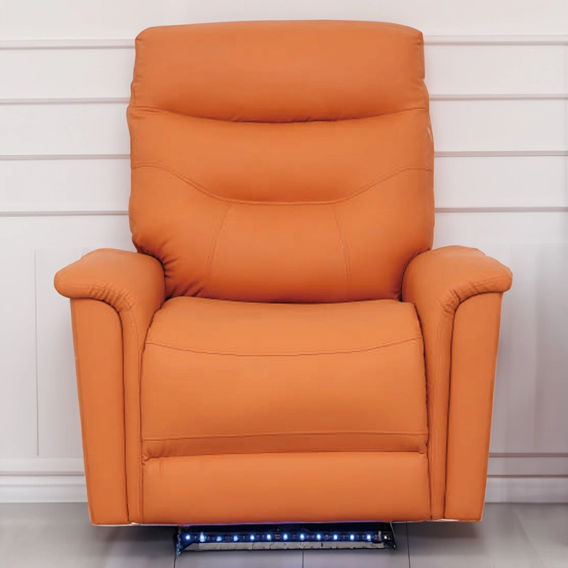 Huayang Customized Faux Fabric Chesterfield Reclining Home Leather Sofa Modern Furniture OEM Manufacture Sectional Sofa Leather Manual Lift Function Recliner