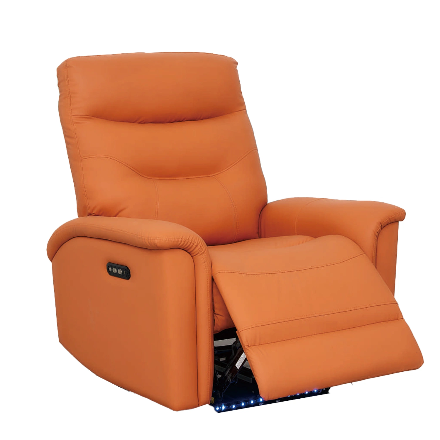 Huayang Customized Faux Fabric Chesterfield Reclining Home Leather Sofa Modern Furniture OEM Manufacture Sectional Sofa Leather Manual Lift Function Recliner