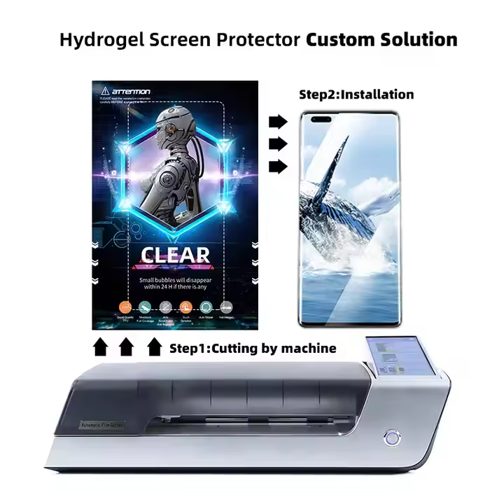Custom design easy application screen protector de vidrio para celular hydrogel film tpu protective for mobile cell phone