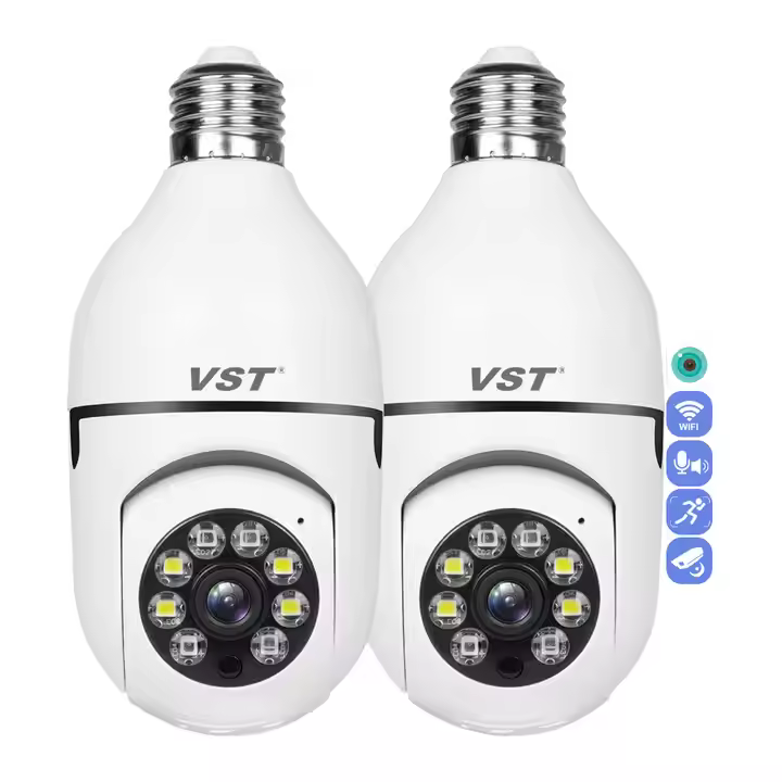 1080P 2MP Bulb Cam Night Vision IP Camera Wireless Auto Tracking 360 Degree PTZ Excellent Hidden CCTV Security System