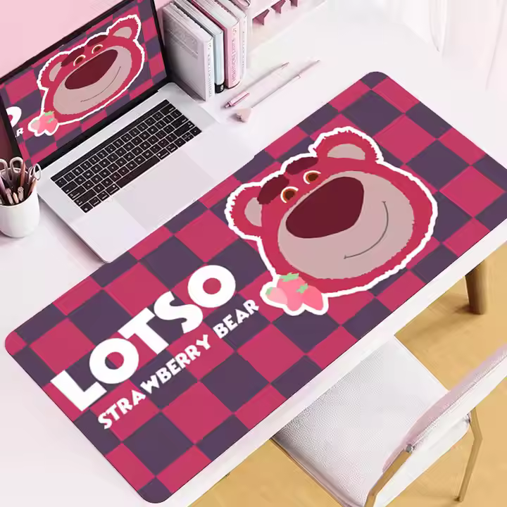 Cute cartoon wholesale Customized desktop large game thickened lock edge mouse pad keyboard table pad