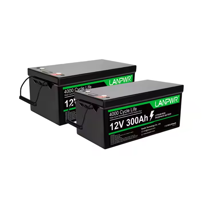 Lanpwr 12V 300Ah (LiFePO4) Battery High-Efficiency Energy Storage for German & Usa Market Lead Acid Replacement Battery