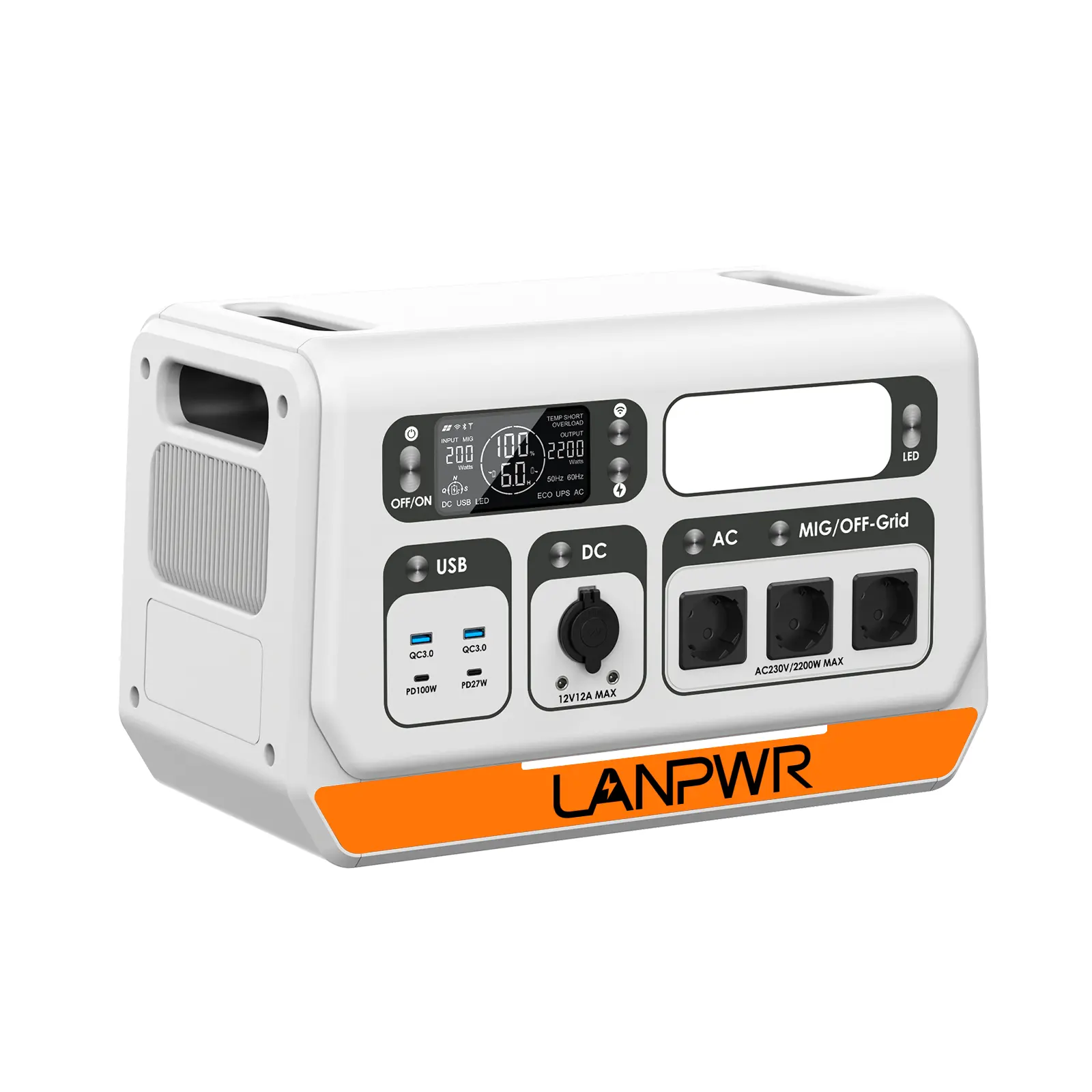 All-in-One Solution 2200W LiFePO4 Balcony Solar System Generator Built in 800W Micro Inverter Power Station with WIFI &APP