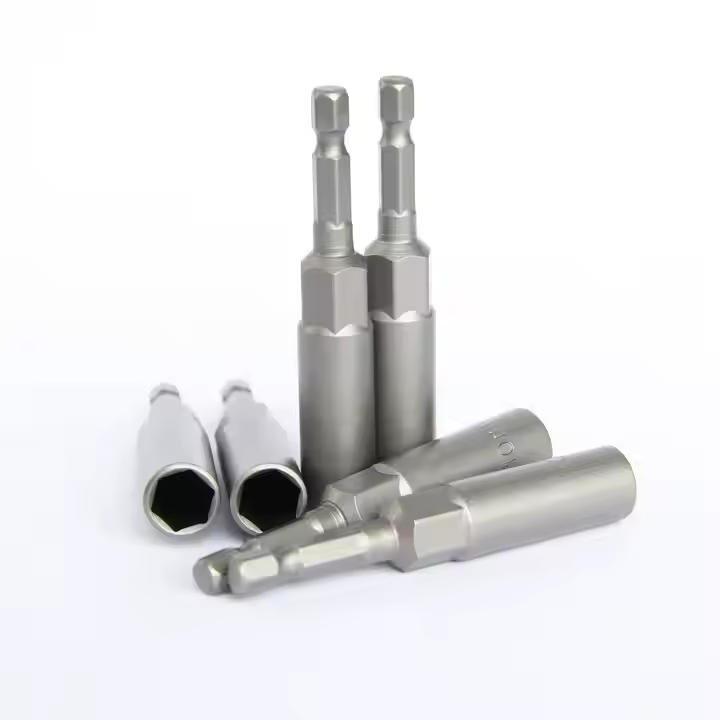 Socket Tool Set Hollow Power Nut Driver Extension Socket Bits Wrench Substitute 1/4 Hex Shank