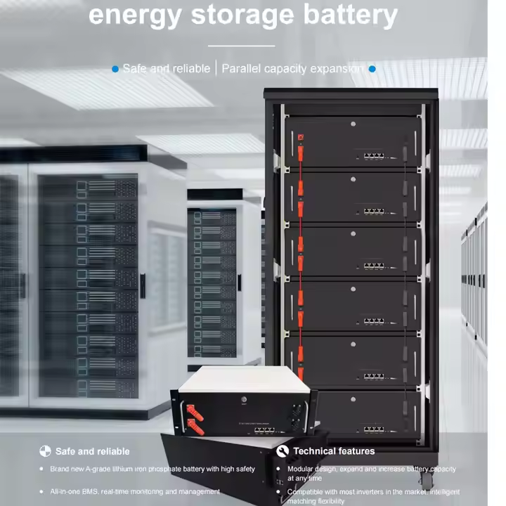 Home Energy Storage 51.2V 5Kwh Akku Solar Inverter Lithium ion Energy Storage Battery 48V 100Ah LiFePO4 Battery