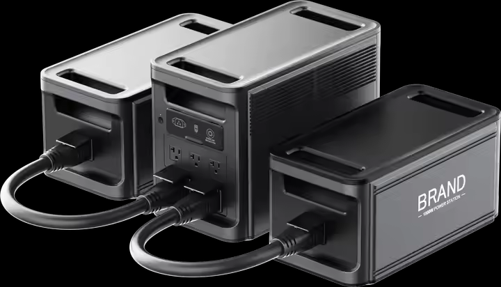 1800W 1536WH portable power station with LiFePo4 battery and extra battery packs supporting UPS and Solar charging power station