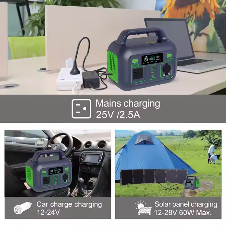 Portable Power Station Backup 110v 220V Pure Sine Wave 300w Solar Power Camping Solar Generator