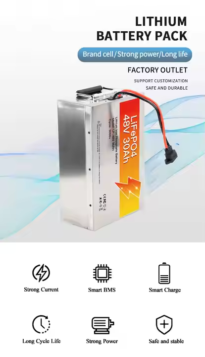 48V Rechargeable Lithium Battery Pack 30Ah 18650 NCM NMC Lithium ion Batteries