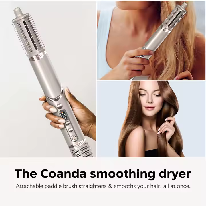 5 in 1 LCD Display Hair Styler Professional Hair Dryer Brush Blow Dryer 1600W Powerful Multi-Styler Hair Styler