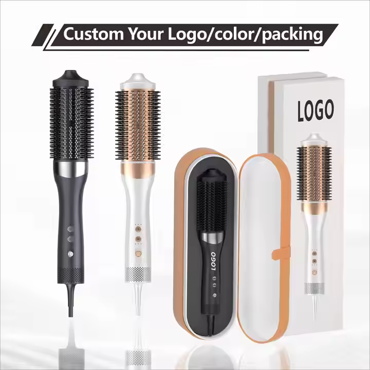 Fast shipping 1200W blow dryer brush 2 heat settings super hot black or white flat iron hair curler