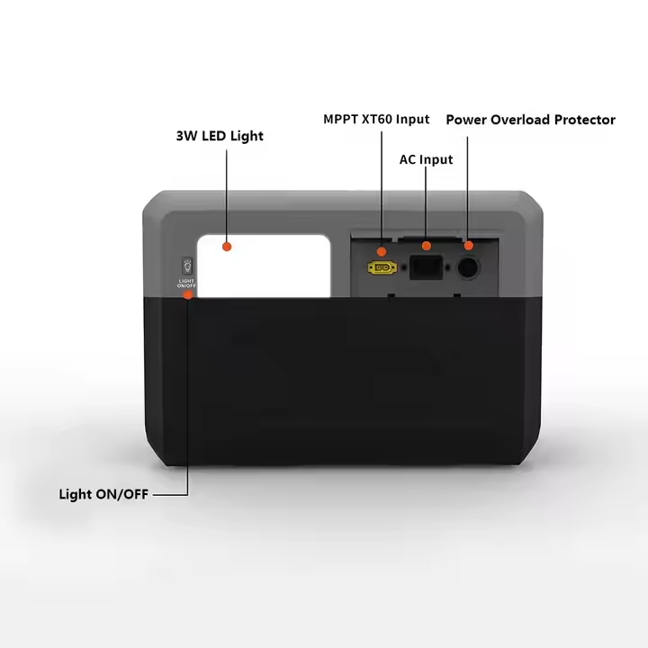 LANPWR Fast Charging 300W 500W 1000W Emergency Solar Generator LiFePO4 Battery with Lighting Portable Power Supply
