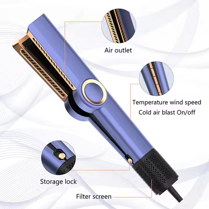 Mesky pink wide iron vibrating volumizing hair iron hair straighteners and curler in one hot comb for thick hair