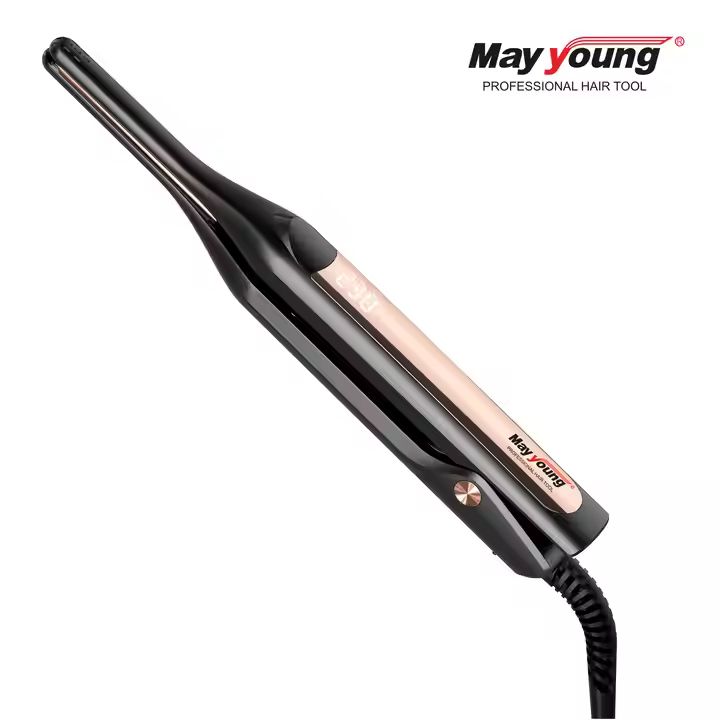 Small Flat Iron for Short Hair Beard Pixie Cut 3/10 Inch Pencil Flat Iron Hair Straightener