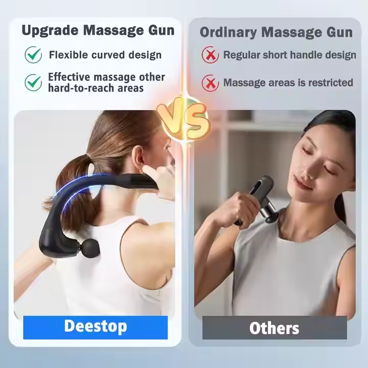 Massager Hammer for Body Deep Tissue Vibrating Massager Cordless Fascial Gun with Extension Handle Massager Gun