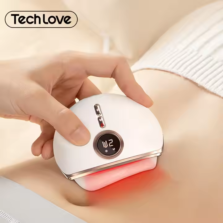 Tech Love Unique Products 2024 Electric Heated Face Massager Stone Device Korean Gua Sha Skin Tools