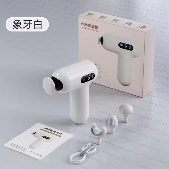 New Spot Goods Electric 4 Heads Massage Device Gun Deep Tissue Percussion Muscle Massager Adjustable Massage Gun No reviews yet 1 sold