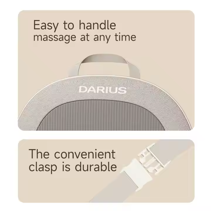 DARIUS Flexible Back Massager with Hot Compress and Fixed-Point Massage - Portable Shiatsu Device for Pain Relief