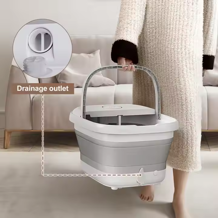 Factory Wholesale Detox Machine Foot Spa Massager Basin Portable Foot Wash Foldable Detox Electric Pedicure Machine Foot Spa