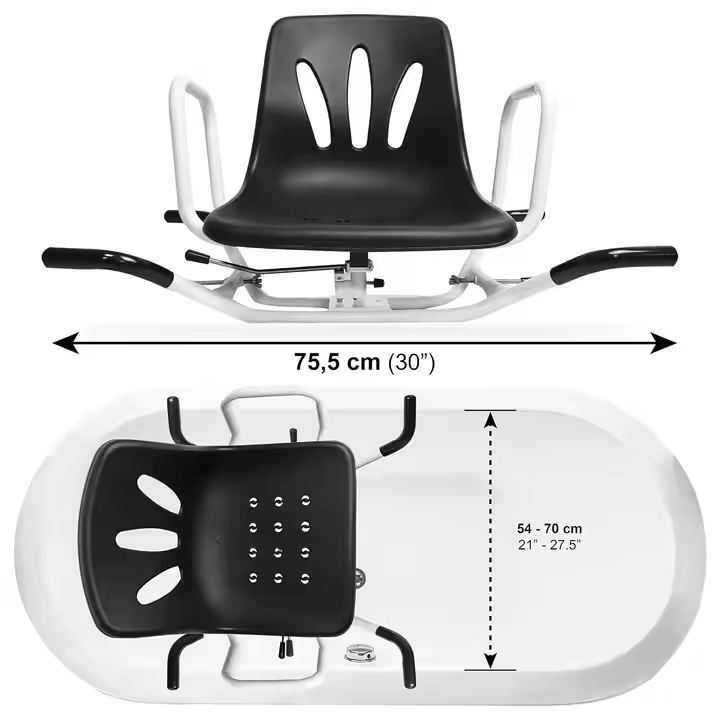 Adult 360° Swivel Bath Seat Bath Chair Swivel Bath Seat Swivel Tub Chair Non-Slip Tub Chair Swivel Tub Seat for Elderly
