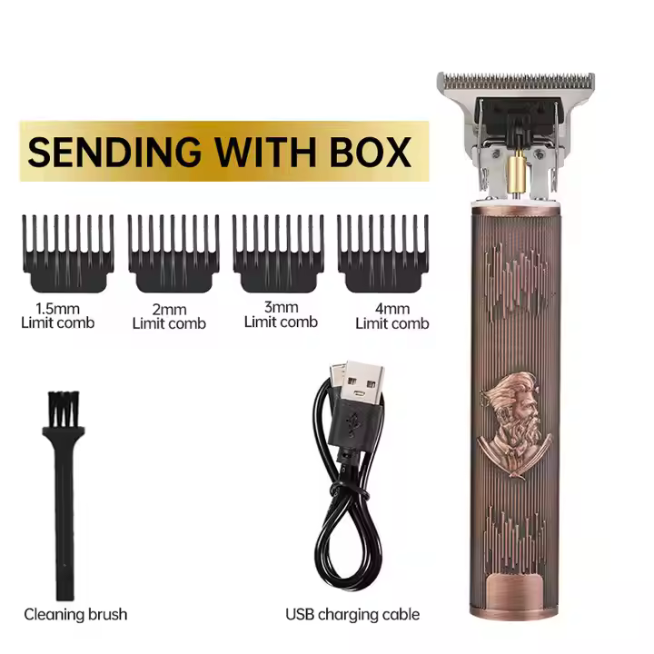 Metal USB Rechargeable T9 Baldheaded Electric Hair Trimmer Cordless Shaver Trimmer Maquina Inalambrica Cortar Cabelo Trimmer