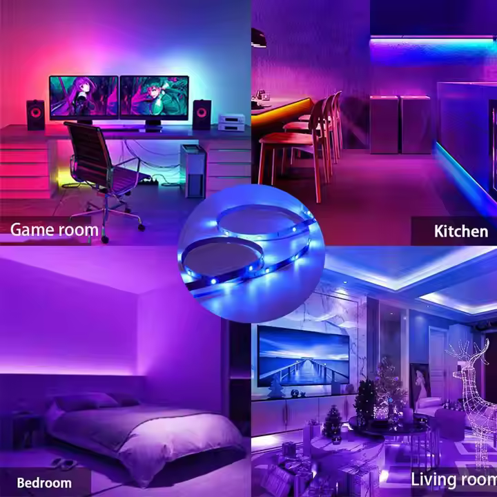 Decorative 2835 5050 1M 5M Wheel Light Strips RGB 220V 12V Cinta Led Neon Outdoor Strip Smart Light