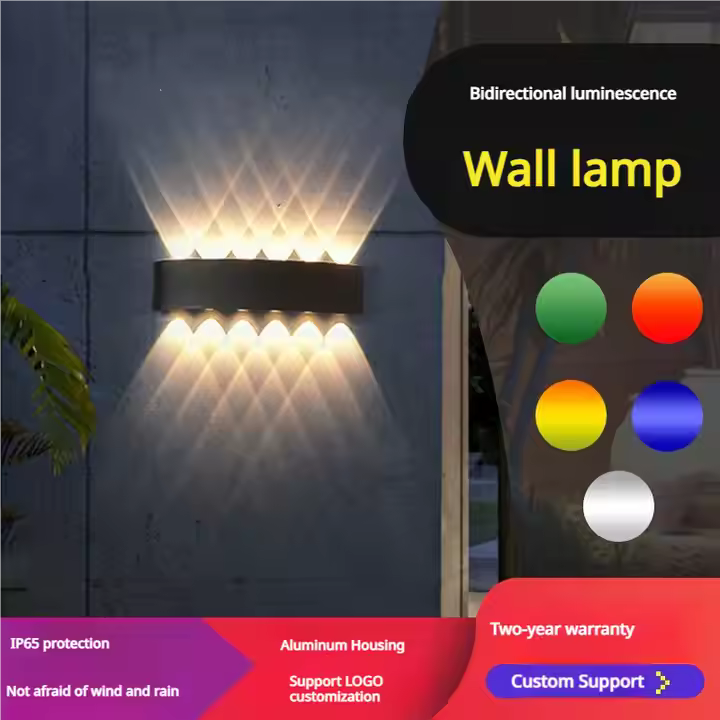 Colorful Modern AC Indoor and Outdoor Up and Down Wall Light Indoor Wall Sconce Up and Down Adjustable Led Wall Lamps
