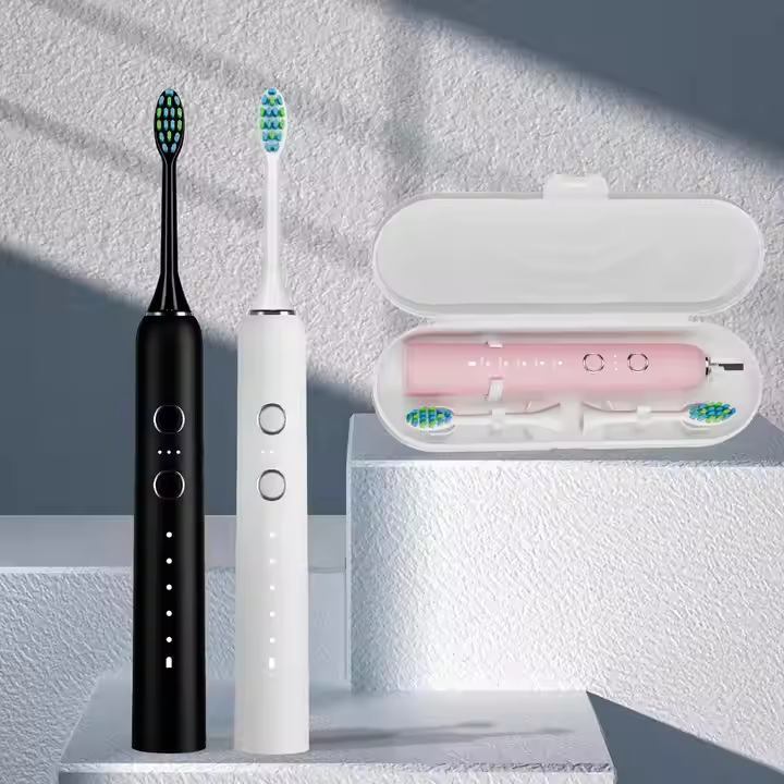 Dual Button Mode With Adjustable Power, IPX7 Waterproof Sonic Electric Toothbrush