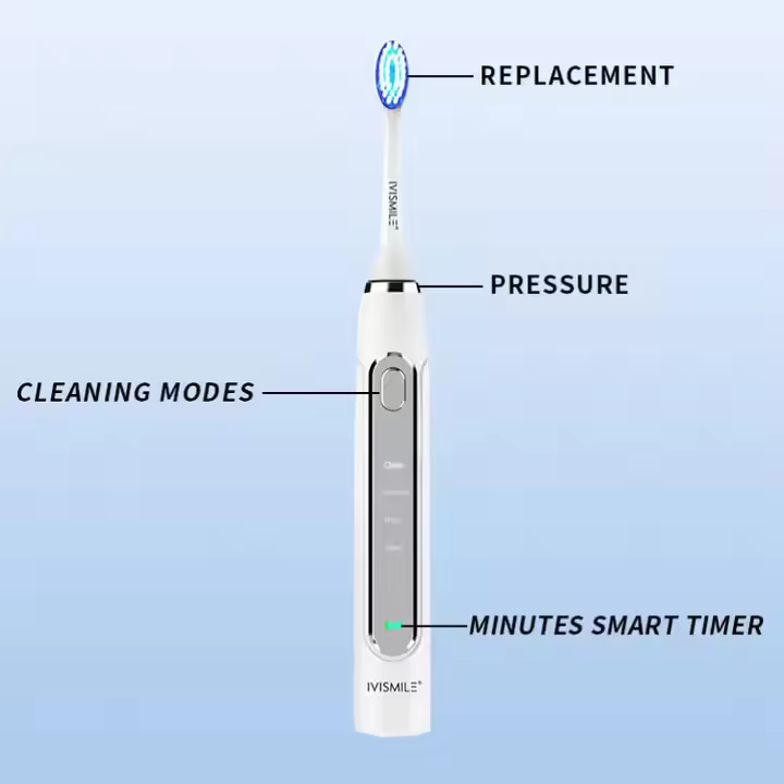 Private Logo Travel Soft Bristle Toothbrush 2 Minute Timer Teeth Whitening Adult Sonic Electric Toothbrush