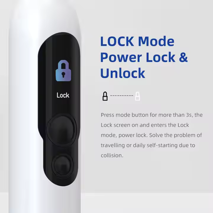 Custom Private Label 60 Degree Rotating Vibrating Intelligent Adult Sonic Electric Toothbrush With LCD Display Screen