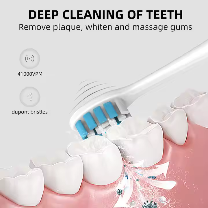 Custom Wholesale Automatic Smart Sonic Toothbrush Electric Toothbrush Rechargeable Tooth Brush with Medium Bristle