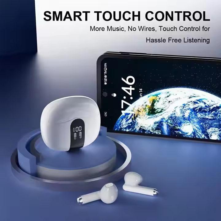 Wholesale Noise Cancelling Auriculares Bluetooth Earbuds LED Digital Display Air Earphone ENC Wireless Earbuds In-ear Headphones