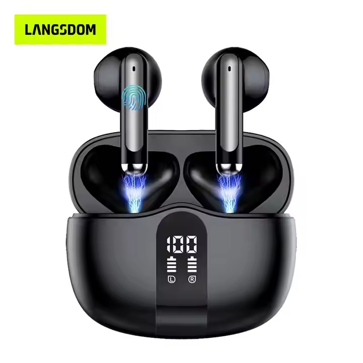 Wholesale Noise Cancelling Auriculares Bluetooth Earbuds LED Digital Display Air Earphone ENC Wireless Earbuds In-ear Headphones