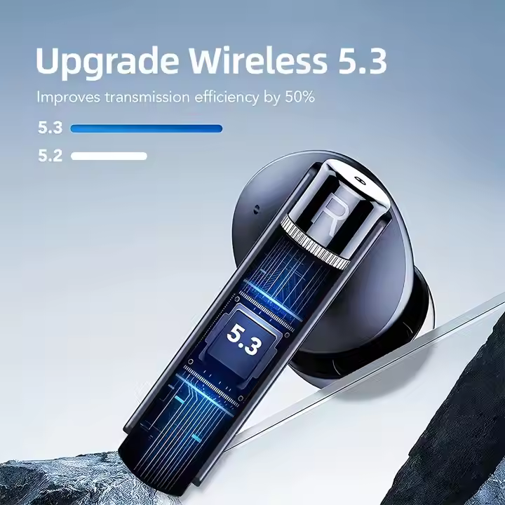 2025 High Quality Noise Cancelling Sports Wireless Earphones Gaming In-Ear Earbuds TWS Smart LCD Touch Screen Earphone
