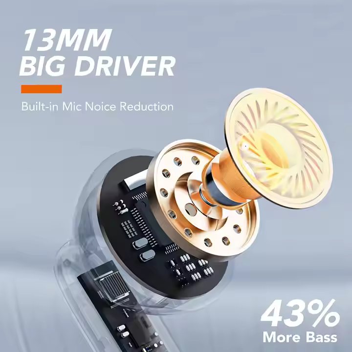 2025 High Quality Noise Cancelling Sports Wireless Earphones Gaming In-Ear Earbuds TWS Smart LCD Touch Screen Earphone