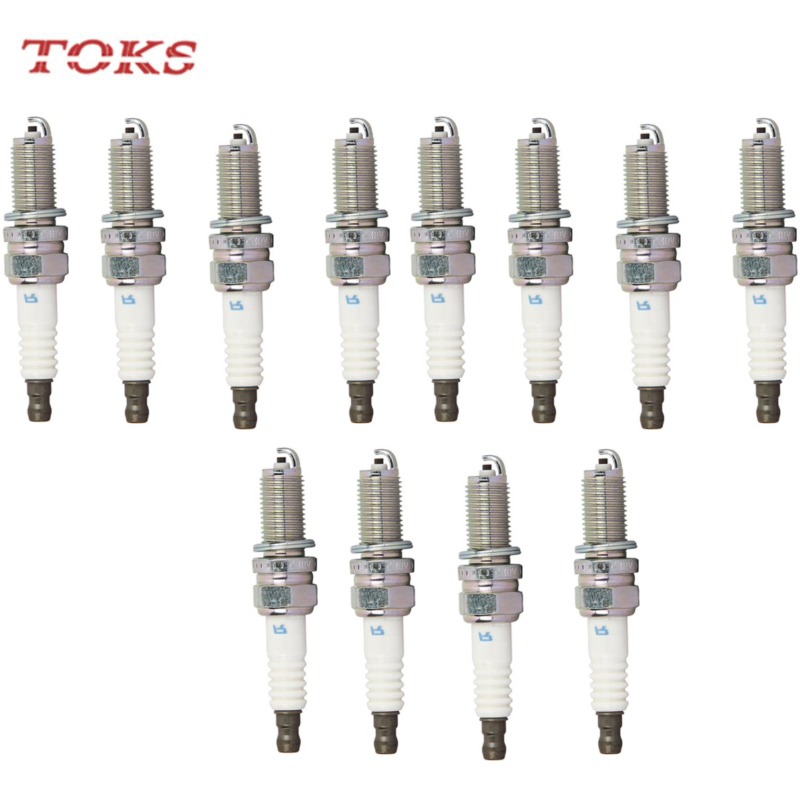 TOKS 12pcs 18843-10062 LKR6D10E Spark Plug For Hyundai Kia Rio Accent Picanto Morning 18846 10062 LKR6D-10E 96569 1884310062